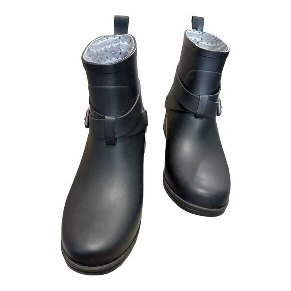 Lucky Brand rubber rain duck boots size 6 black - Picture 3 of 9